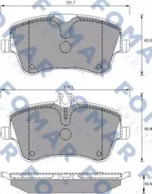 FOMAR FRICTION fo690581 -  Комплект тормозных колодок, дисковый тормоз